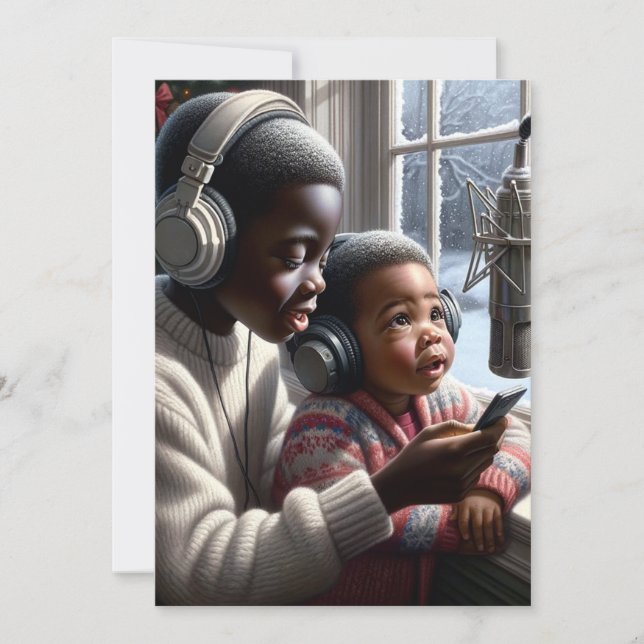 Winter Rhymes: Brothers Bonding Through Mu Holiday Card (Front)