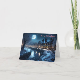 Winter Riverside Walk Christmas Card