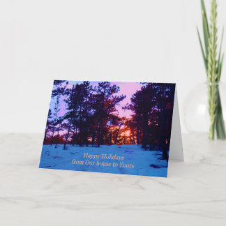 Winter Road  on Christmas Holiday Card