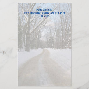 Winter Road Personalised Christmas Writing Paper