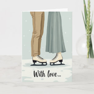 Winter Romance Skates Card