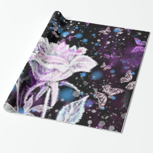 Winter Rose and Butterflies - Beautiful Wrapping Paper