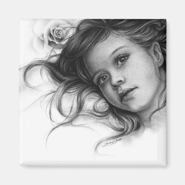 Winter Rose Child Magnet (Front)
