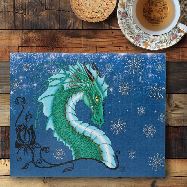 Winter Rose Dragon Jigsaw Puzzle (Creator Uploaded)
