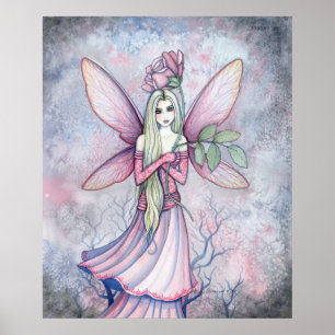 Winter Rose Fairy Poster Print by Molly Harrison