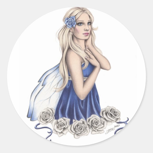 Winter Rose Fairy Sticker (Front)