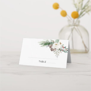 Winter Rose Pinery Wedding Place Card