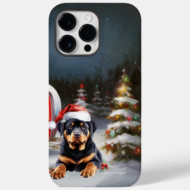 Winter Rottweiler Caravan Christmas Adventure Case-Mate iPhone Case (Back)