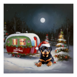 Winter Rottweiler Caravan Christmas Adventure Poster