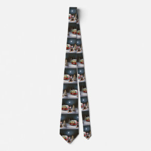 Winter Rottweiler Caravan Christmas Adventure Tie