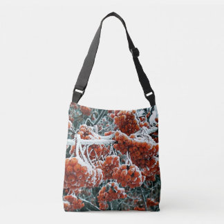 Winter rowan berries crossbody bag