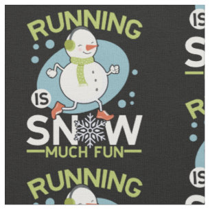 Winter Runner - Running is Snow Much Fun Fabric