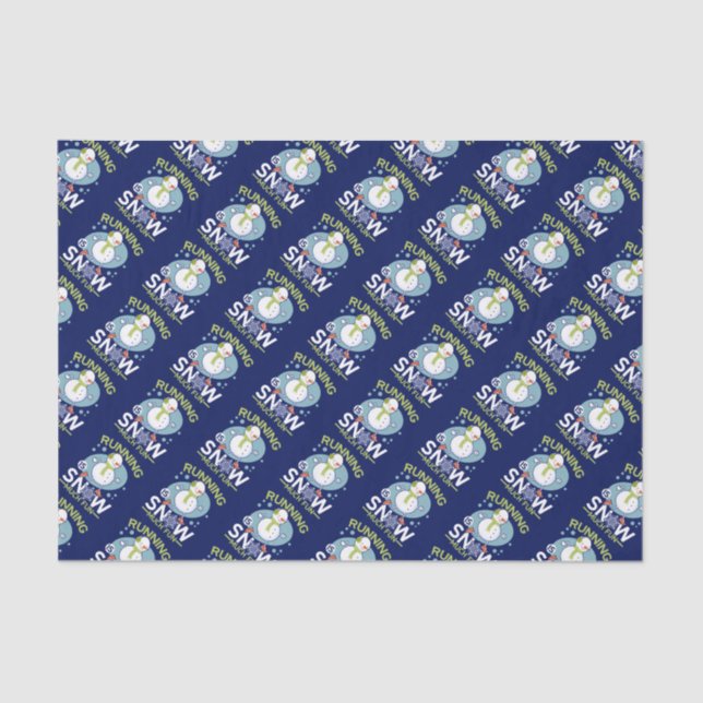 Winter Runner - Running is Snow Much Fun Tissue Paper (Front)