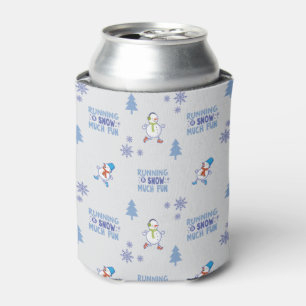 Winter Running - Snowman Christmas Tree Can Cooler