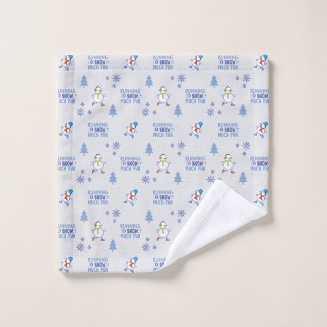 Winter Running - Snowman Christmas Tree Wash Cloth (Wash Cloth)
