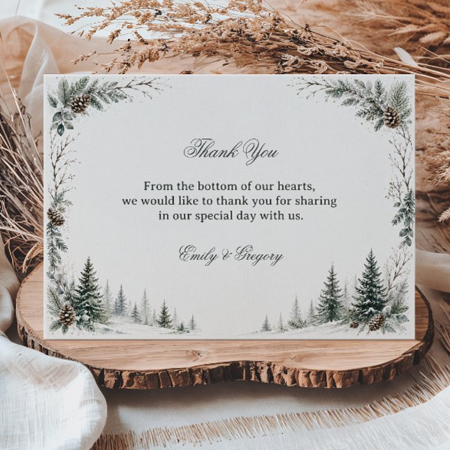 Winter Rustic Artwork Thank You Card (Creator Uploaded)