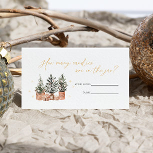 Winter Rustic Christmas Guess How Many Candies Enclosure Card