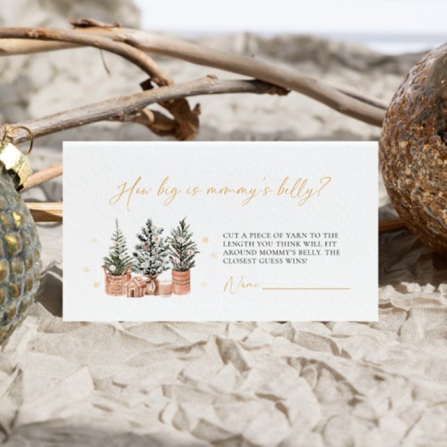 Winter Rustic Christmas How Big is Mummy’s Belly Enclosure Card (Creator Uploaded)