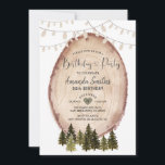 Winter Rustic Woodland Christmas Birthday Party Invitation<br><div class="desc">Winter Rustic Woodland Christmas Birthday Party
Invitation perfect for winter</div>