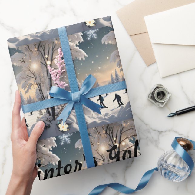 "Winter’s Gentle Embrace" Wrapping Paper (Gifting)
