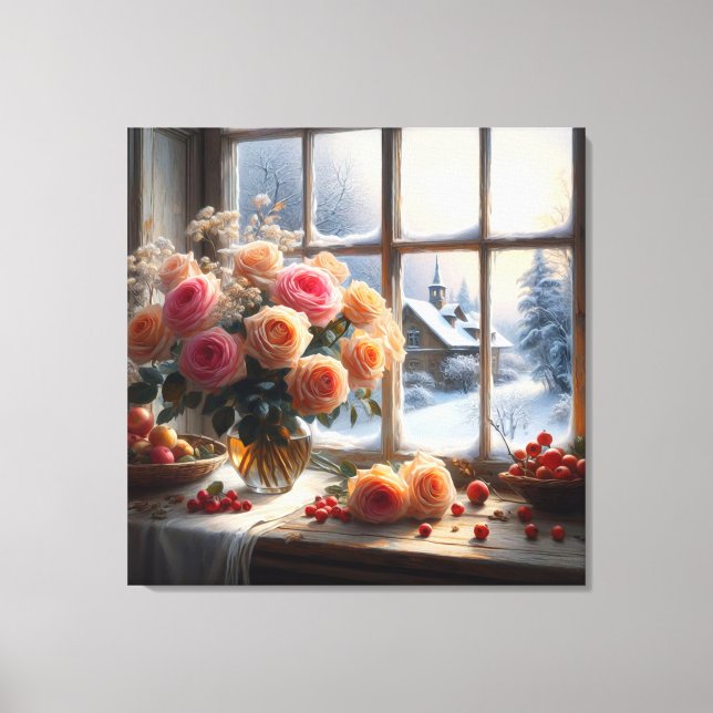 winter’s quiet bloom canvas print (Front)