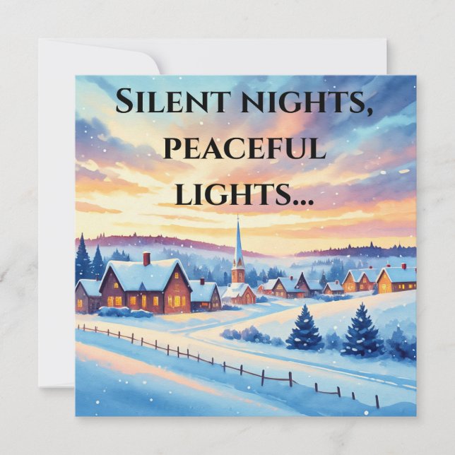 Winter’s Tranquil Embrace Holiday Card (Front)