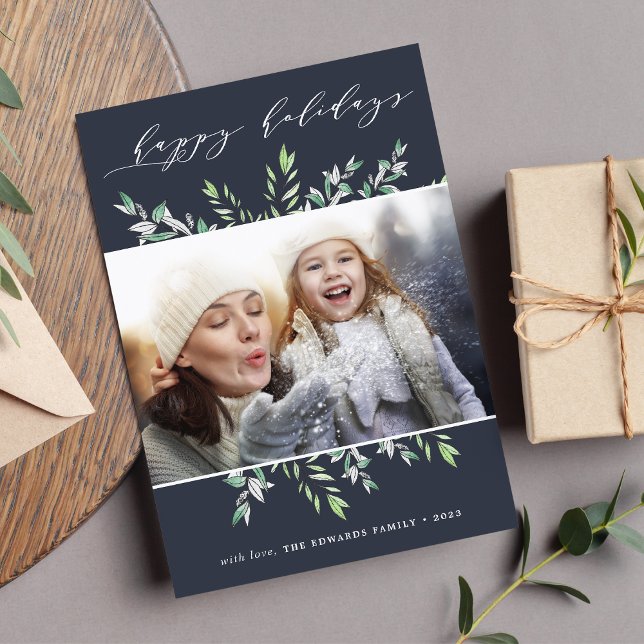Winter Sage | Happy Holidays Photo Card (Creator Uploaded)