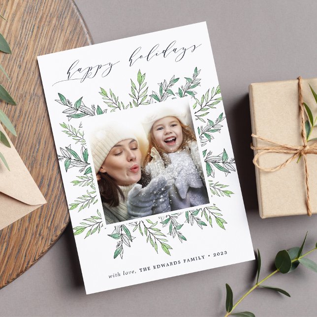 Winter Sage | Holiday Photo Card (Creator Uploaded)