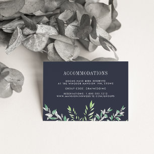 Winter Sage Wedding Hotel Accommodation Card