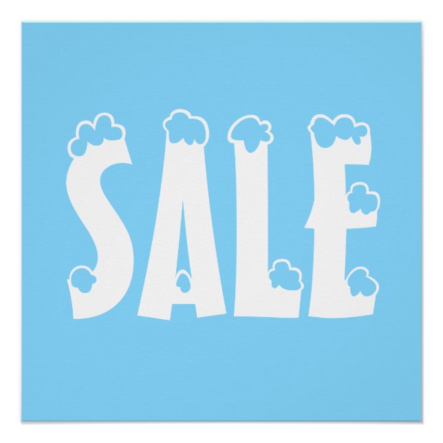 Winter Sale Sign, Boutique Sale Signage, Retail  Poster (Front)