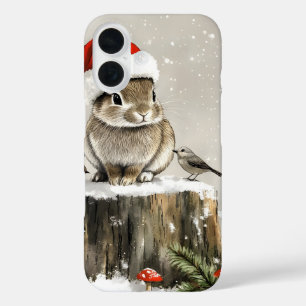 Winter Santa Bunny Wonderland iPhone 16 Case