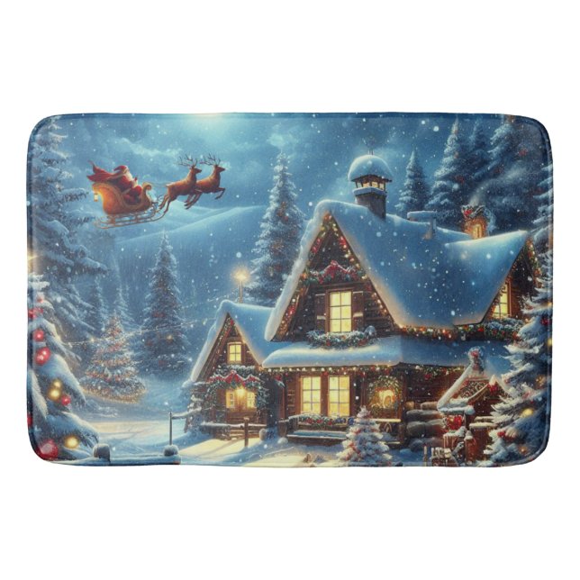 Winter/Santa/Christmas/Snow Bath Mat (Front)