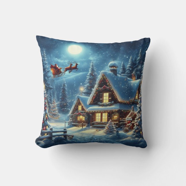 Winter/Santa/Christmas/Snow Cushion (Front)