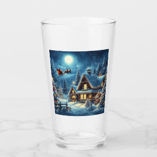 Winter/Santa/Christmas/Snow Glass