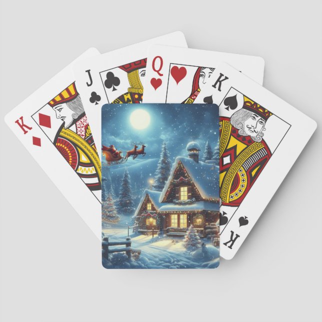 Winter/Santa/Christmas/Snow Playing Cards (Back)