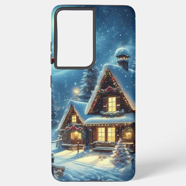 Winter/Santa/Christmas/Snow Samsung Galaxy S21 Ultra Case (Back)
