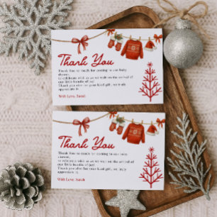 Winter Santa  Thank You Card
