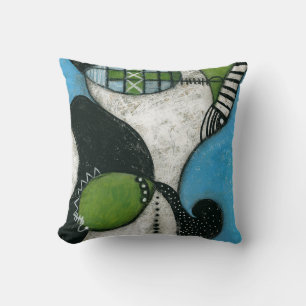 Winter Scarf Throw Pillow