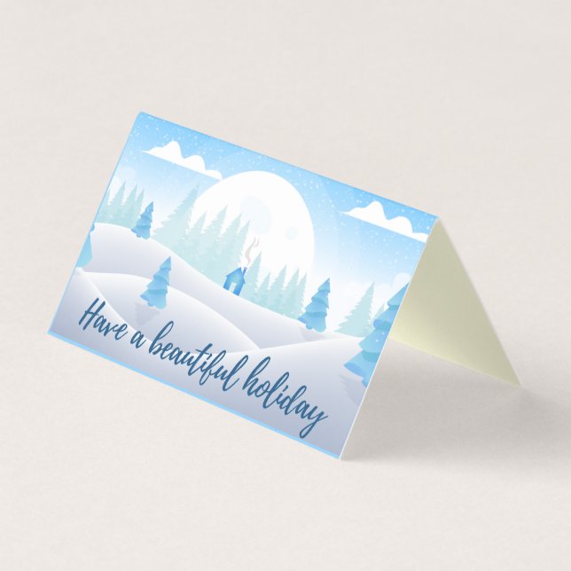 Winter Scene 25 Pack Holiday Cards (Front)