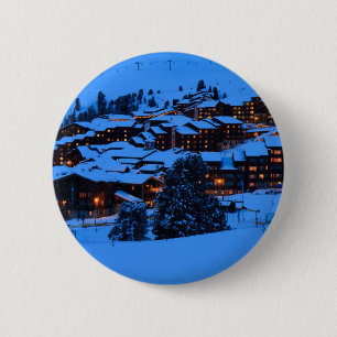 Winter Scene 6 Cm Round Badge
