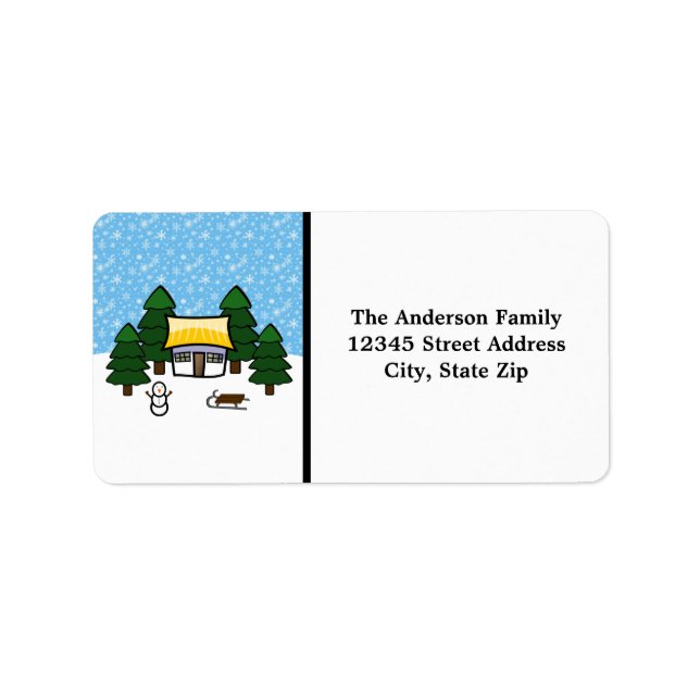 Winter Scene - Address Label (Front)