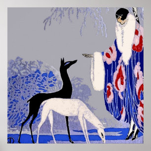 “Winter Scene” Art Deco by George Barbier Poster