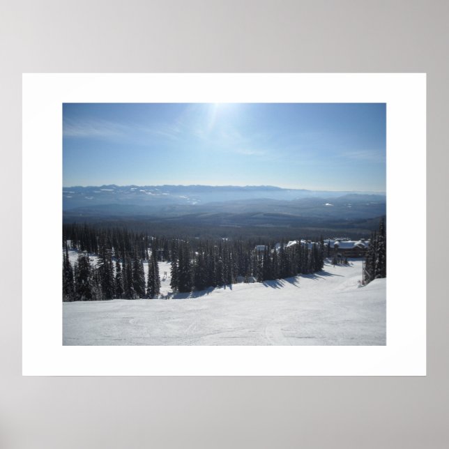 Winter Scene at Big White Poster (Front)