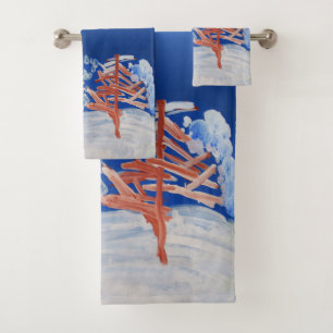 Winter Scene Bath Towel Set