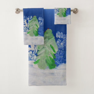 Winter Scene Bath Towel Set