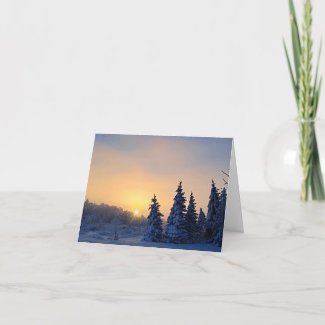 Winter scene blank notecard (Front)