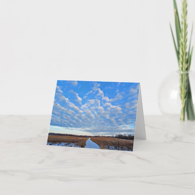 Winter scene blank notecard.  thank you card (Front)