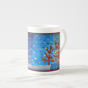 Winter Scene Bone China Mug