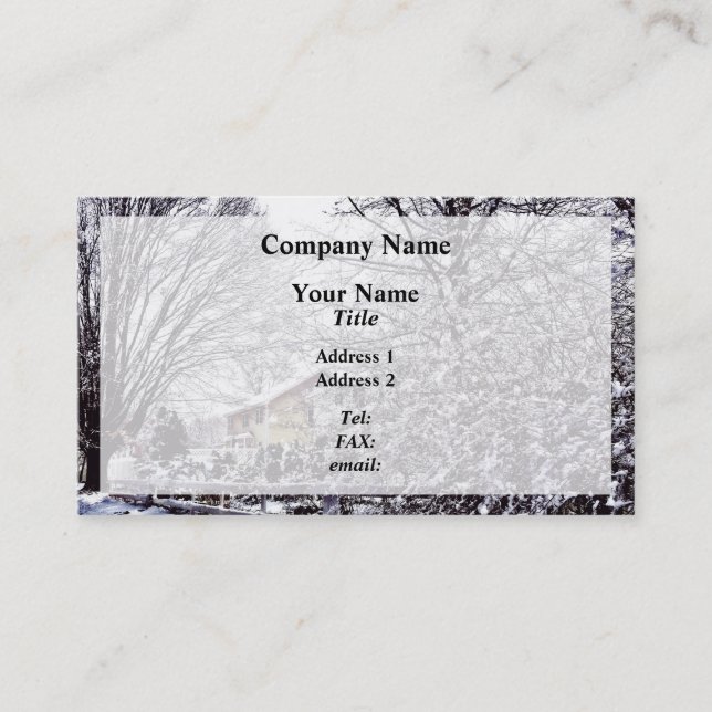 Winter Scene Business Card (Front)