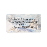 Winter Scene Business Return Address